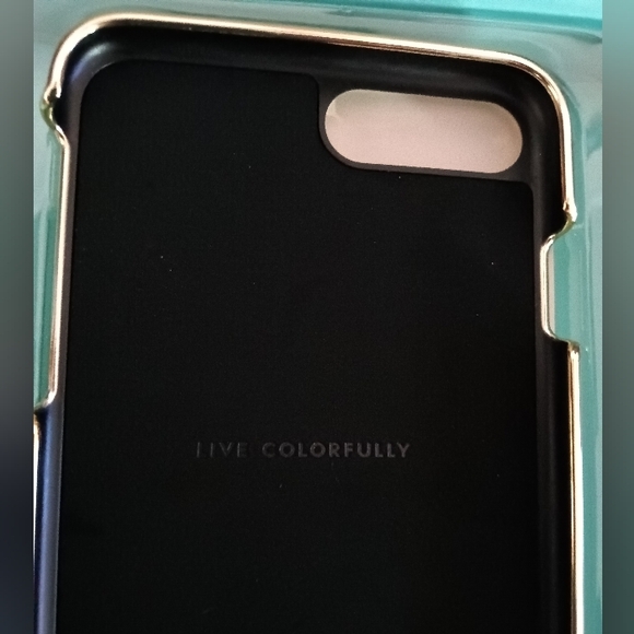 🆕Kate Spade Wrap Case Saffiano Black & Gold Size 5.5" for iPhone 7+ & iPhone 8+ - Picture 7 of 14